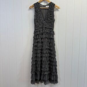 Eva De Eva Womens Fairy Cocktail Tiered Baby Doll Dress Size‎ M Shimmery Holiday